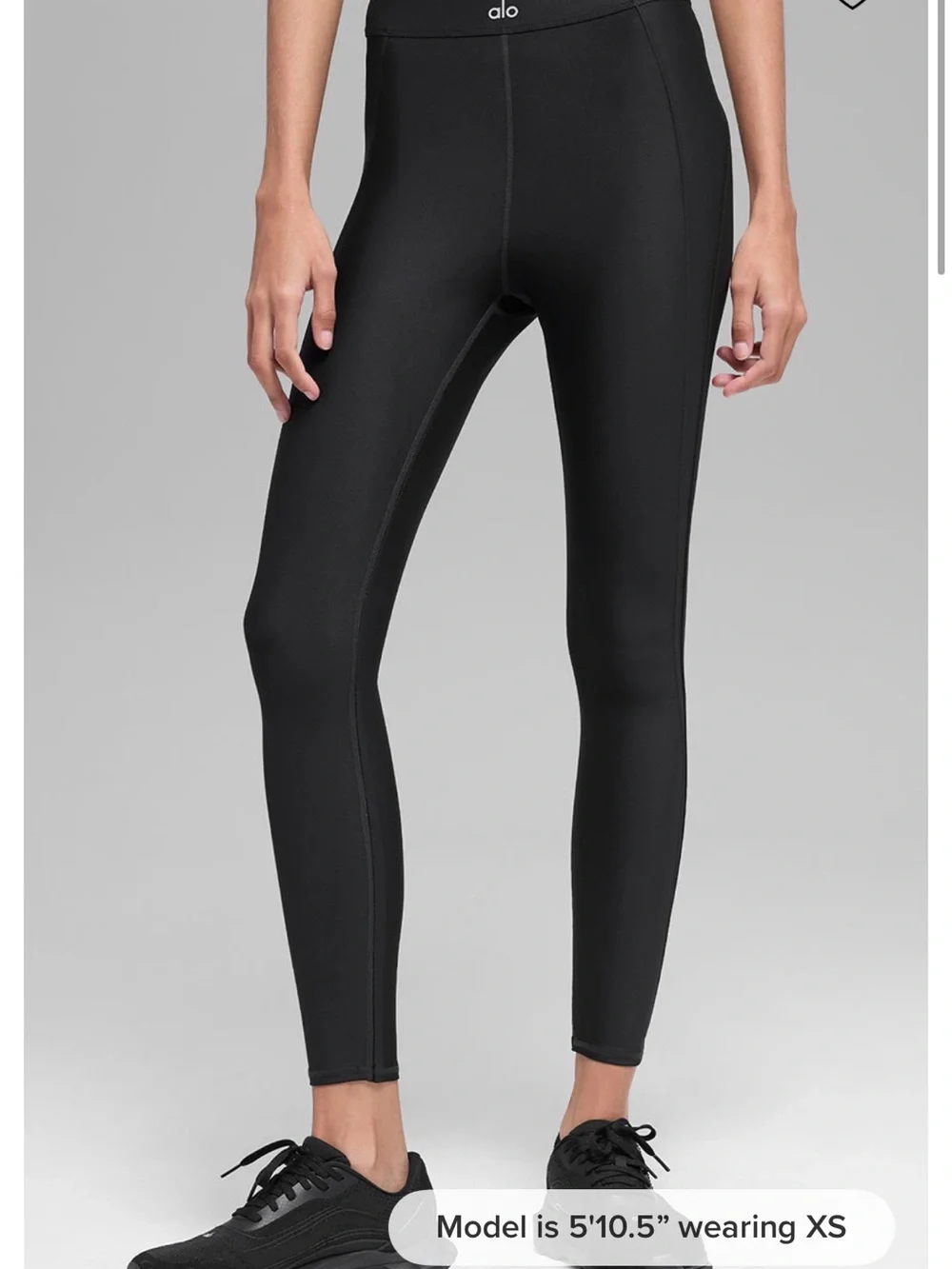 ALO Yoga Black High-Waist Performance Leggings and zip up set